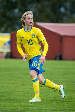 Sveriges Marcus Kanto i fotbollsmatchen mellan Sverige och