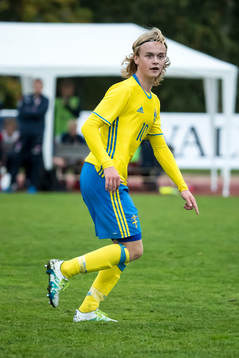 Sveriges Marcus Kanto i fotbollsmatchen mellan Sverige och