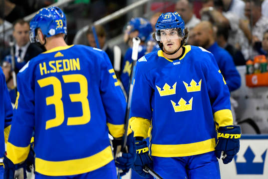 Sveriges Henrik Sedin och Loui Eriksson