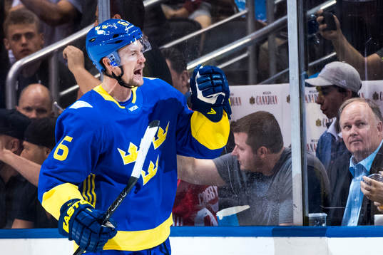 Sveriges Anton Strålman jublar