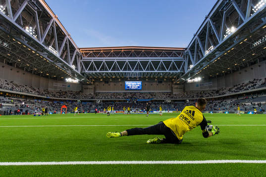 s spelare värmer upp