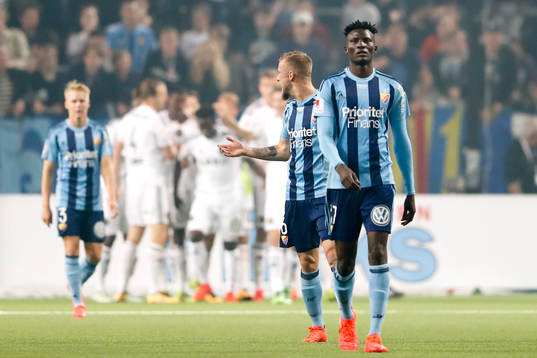 Djurgårdens Michael Olunga deppar