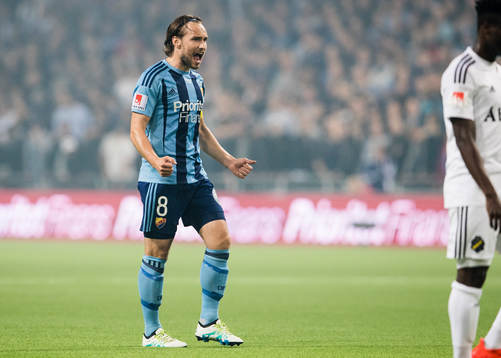 Djurgårdens Kevin Walker reagerar