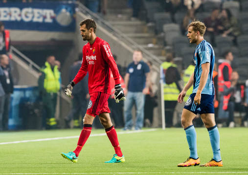 Djurgårdens målvakt Andreas Isaksson och Niklas