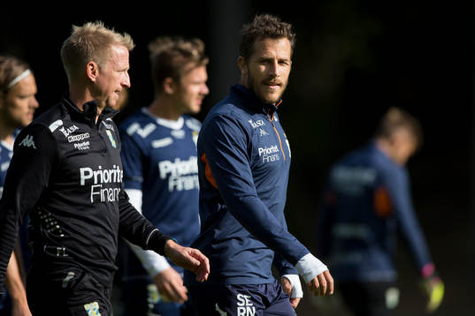 IFK Göteborgs sjukgymnast Fredrik Larsson och Tobias Hysén
