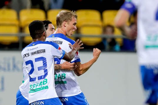 Norrköpings Sebastian Andersson jublar