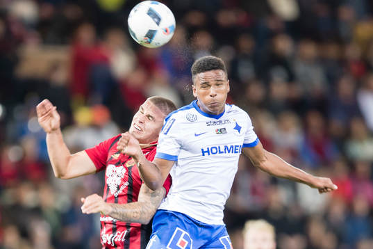 Norrköpings Niclas Eliasson i nickduell med Östersunds
