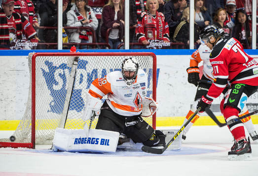 Malmö Redhawks Mathias Tjärnqvist mot Karlskronas