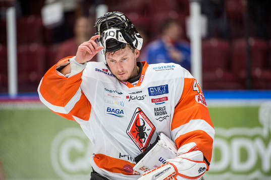 Karlskronas målvakt Johan Holmqvist deppar