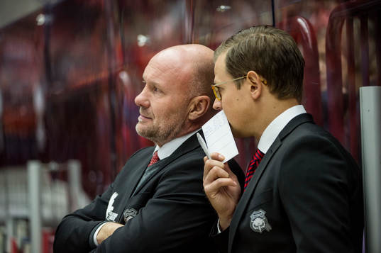 Malmö Redhawks tränare Peter Andersson och assisterande