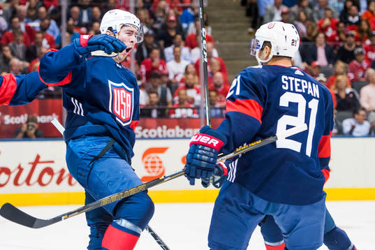 s Ryan McDonagh jublar med Derek Stepan