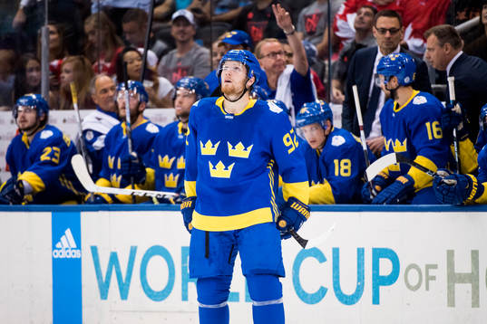 Sveriges Gabriel Landeskog deppar