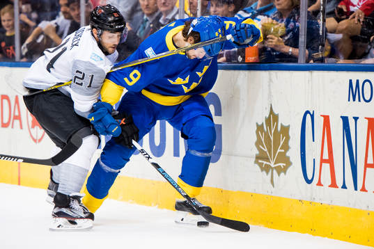 Sveriges Filip Forsberg och Nordamerikas Vincent Trocheck