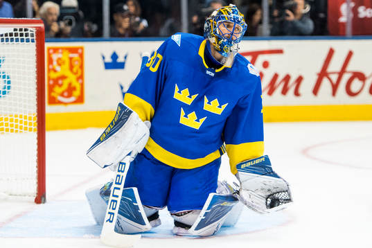 Sveriges målvakt Henrik Lundqvist deppar
