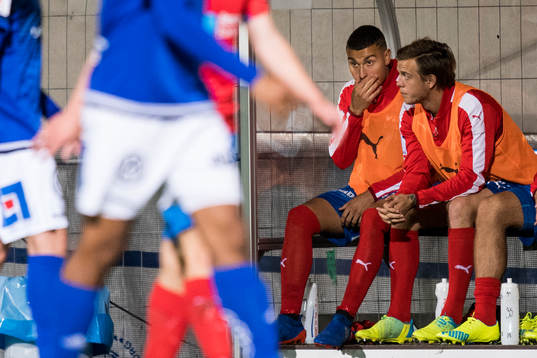 Helsingborgs Jordan Larsson på bänken