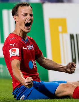 Helsingborgs Anton Wede jublar