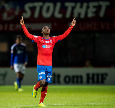 Helsingborgs Monday Samuel jublar