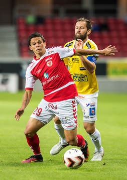 Kalmars Romário Pereira Sipião och Falkenbergs David