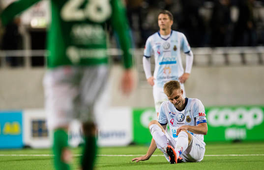 Gefles Robin Nilsson ser deppig ut