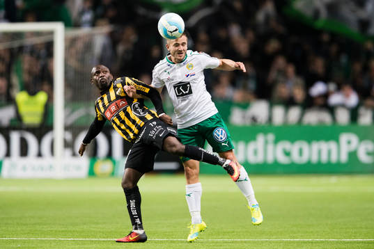 Häckens John Owoeri och Hammarbys Mats Solheim