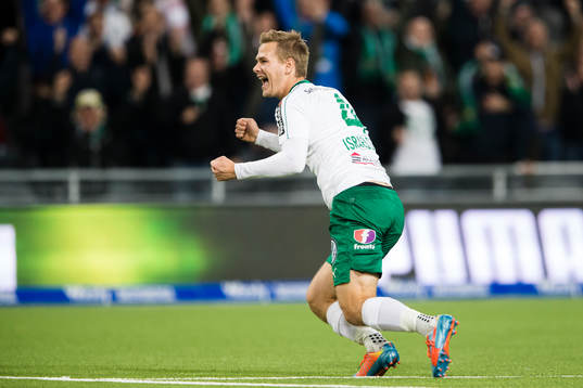 Hammarbys Erik Israelsson jublar