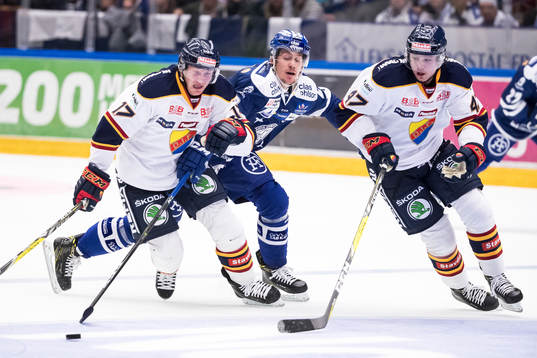 Djurgårdens Henrik Eriksson och Leksands Markus Lauridsen