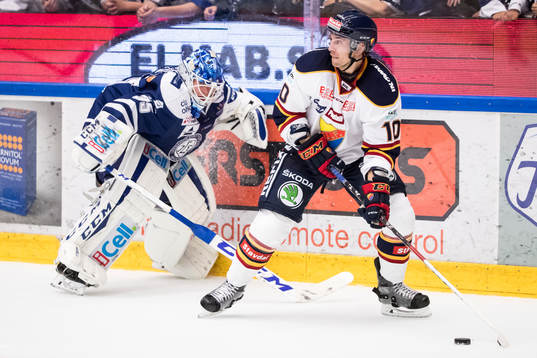 Leksands målvakt Atte Engren  Djurgårdens Jeff Tambellini