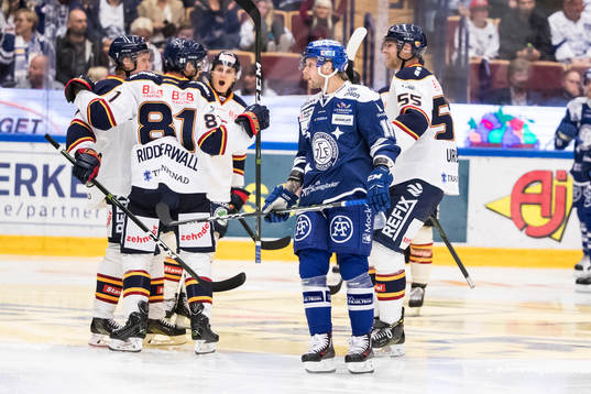 Djurgårdens Calle Ridderwall Alexander Urbom jublar