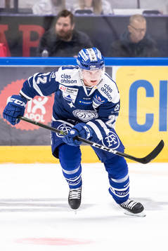 Leksands Martin Grönberg  i ishockeymatchen i SHL mellan