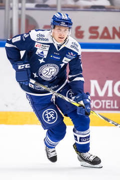 Leksands Lukas Ericsson  i ishockeymatchen i SHL mellan