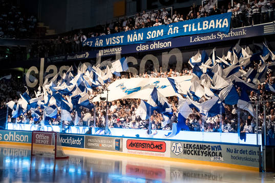 Leksands TIFO i ishockeymatchen i SHL mellan Leksand och