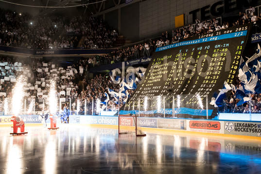 Leksands TIFO i ishockeymatchen i SHL mellan Leksand och
