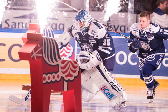 Leksands målvakt Atte Engren  Martin Karlsson  i