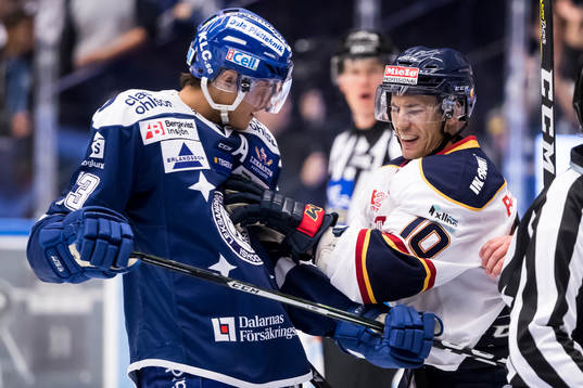 Leksands Jon Knuts Djurgårdens Jeff Tambellini  i