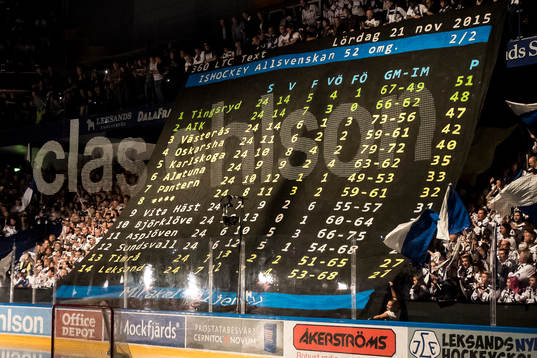 Leksands TIFO i ishockeymatchen i SHL mellan Leksand och