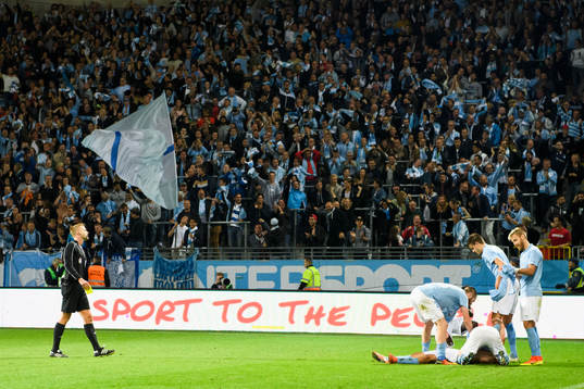 Malmö FFs spelare jublar