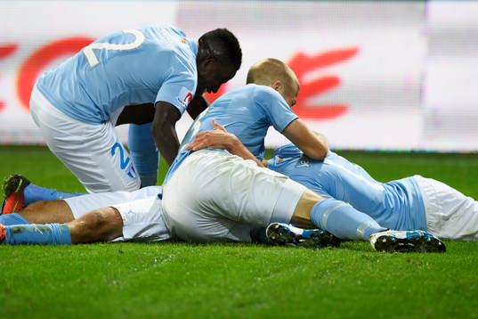 Malmö FFs spelare jublar