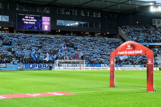 Svenska spels reklam och Malmö FFs supportrar