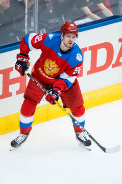 under ishockeymatchen mellan Ryssland och Finland