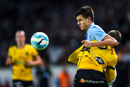 Malmö FFs Alexander Jeremejeff och Elfsborgs Jesper Manns