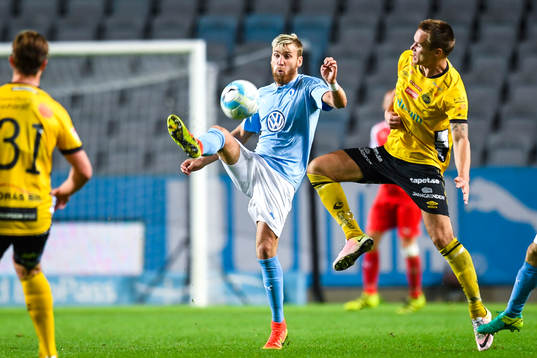 Malmö FFs Rasmus Bengtsson och Elfsborgs Viktor Prodell