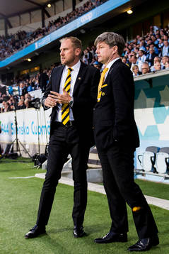 Elfsborgs manager Magnus Haglund och ordförande Bo
