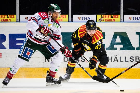 Frölundas Joel Lundqvist och Brynäs Tomas Zaborsky