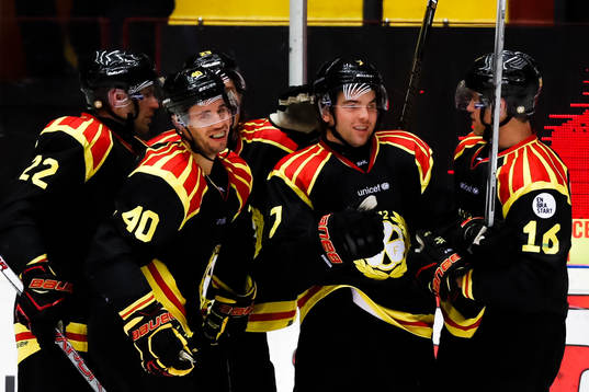 Brynäs Jörgen Sundqvist , Jesper Jensen och Daniel Paille