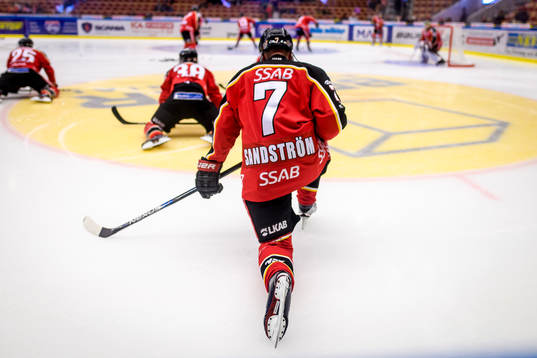 Luleås Jan Sandström på uppvärmningen