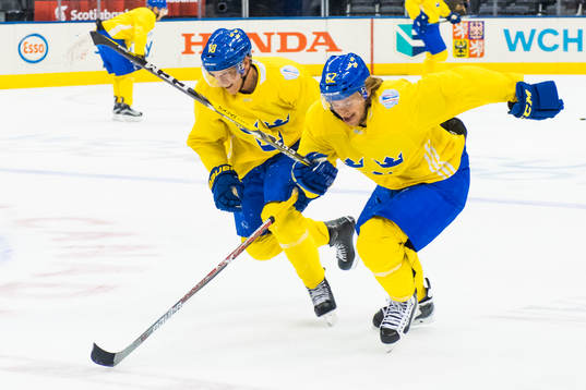Sveriges Jakob Silfverberg och Carl Hagelin