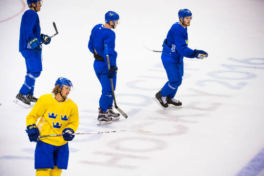 Sveriges Carl Hagelin och Gabriel Landeskog