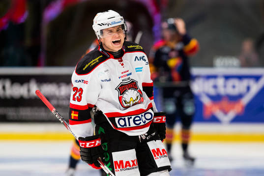 Malmö Redhawks Christoffer Forsberg reagerar