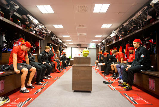 Örebros omklädningsrum med Daniel Viksten