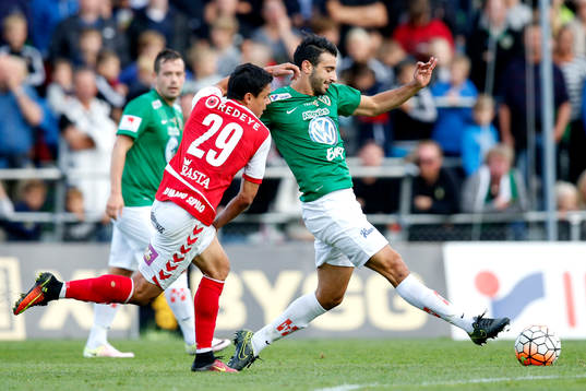 Kalmars Romário Pereira Sipião och Jönköpings André